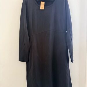 Duluth Trading Co Black Ponte Knit Dress